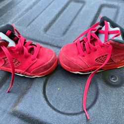 Red Toddler Nike Air Jordan Shoes Size 6C 