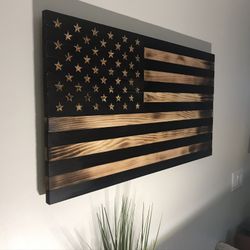 Rustic Wood American Flag