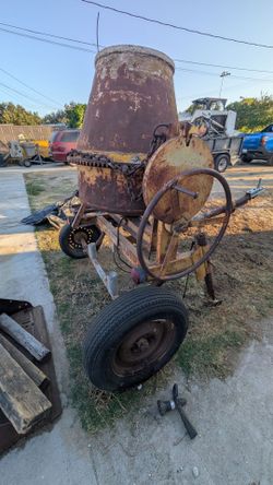 GASOLINE HEAVY DUTY CEMENT MIXER, MEZCLADORA DE CEMENTO  FABRICADA EN USA
