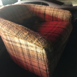 Mid Century Modern Selig Barrel Swivel Chair 