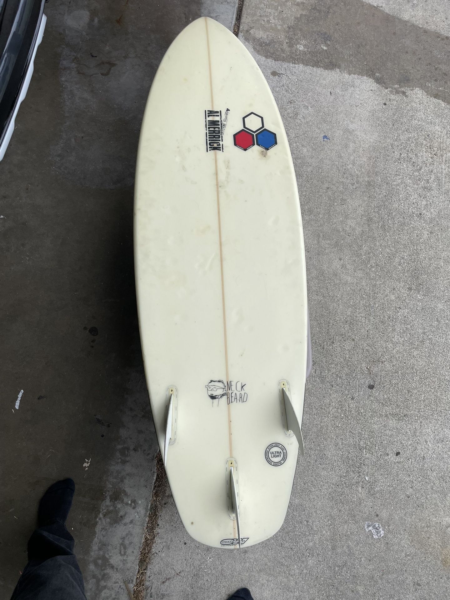 Al Merrick Channel Islands Surfboard Neck Beard Neckbeard 5’7