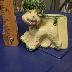 Antique Poodle Planter 