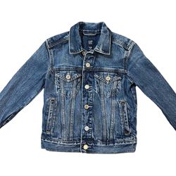 GAP Kids Girls Denim Jean Jacket Size XS Pockets Blue Medium Wash Buttons