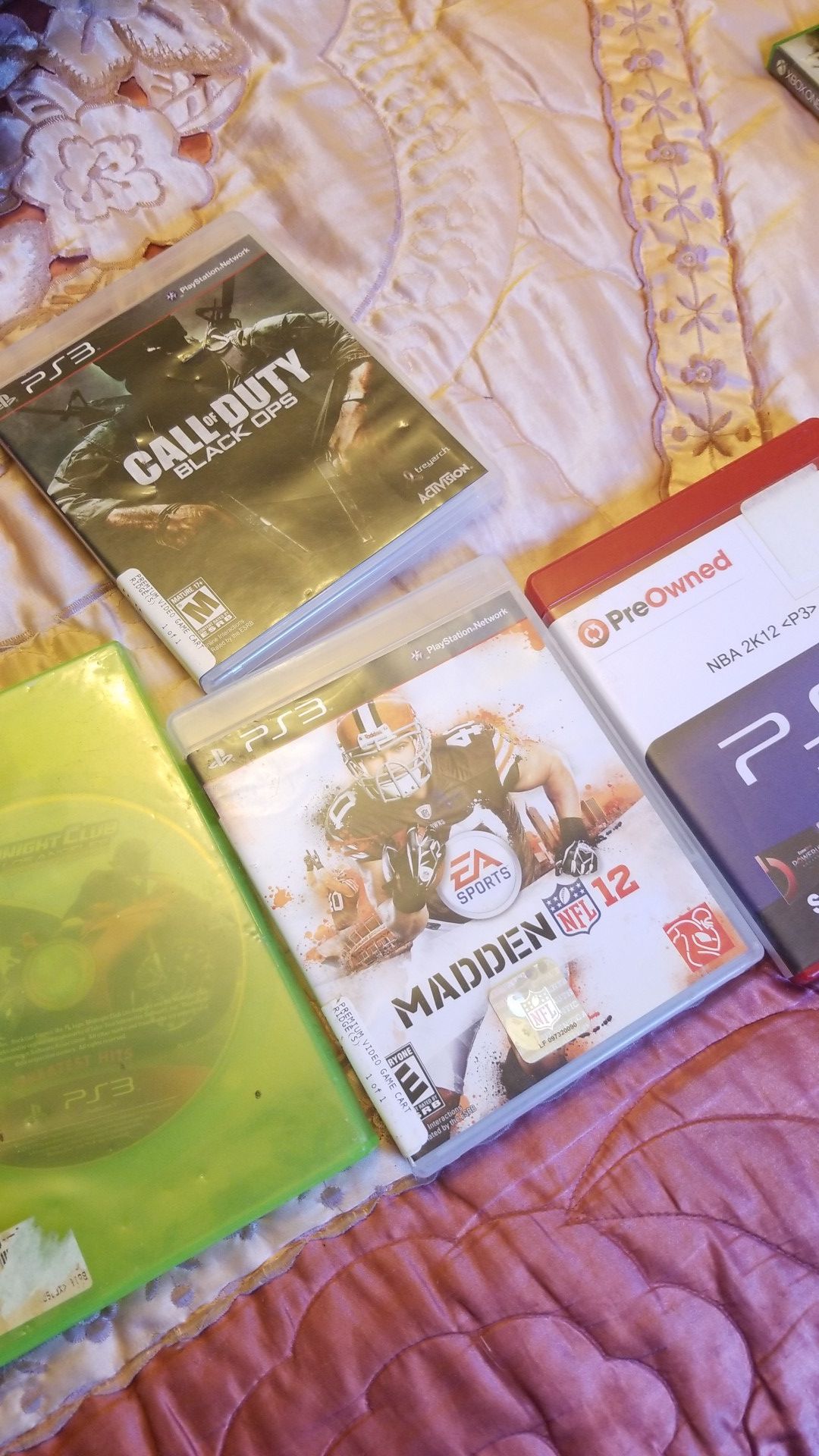 Ps3 games, black ops, 2k12, madden 12, midnight club