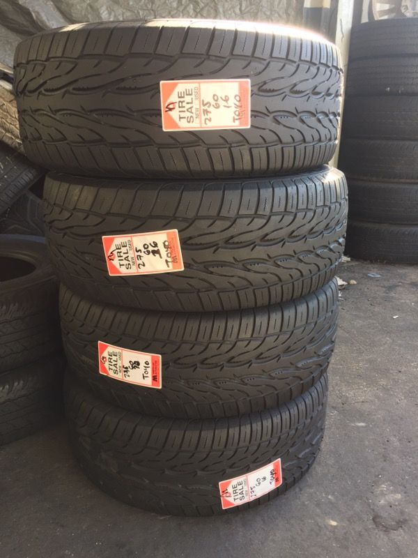 4 used tire 275/60/16 Toyo Proxes st