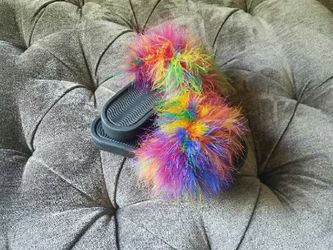 Rainbow fuzzy slides