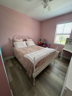 White Metal Bed