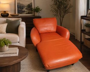 Italian Leather chase lounge from Macy's