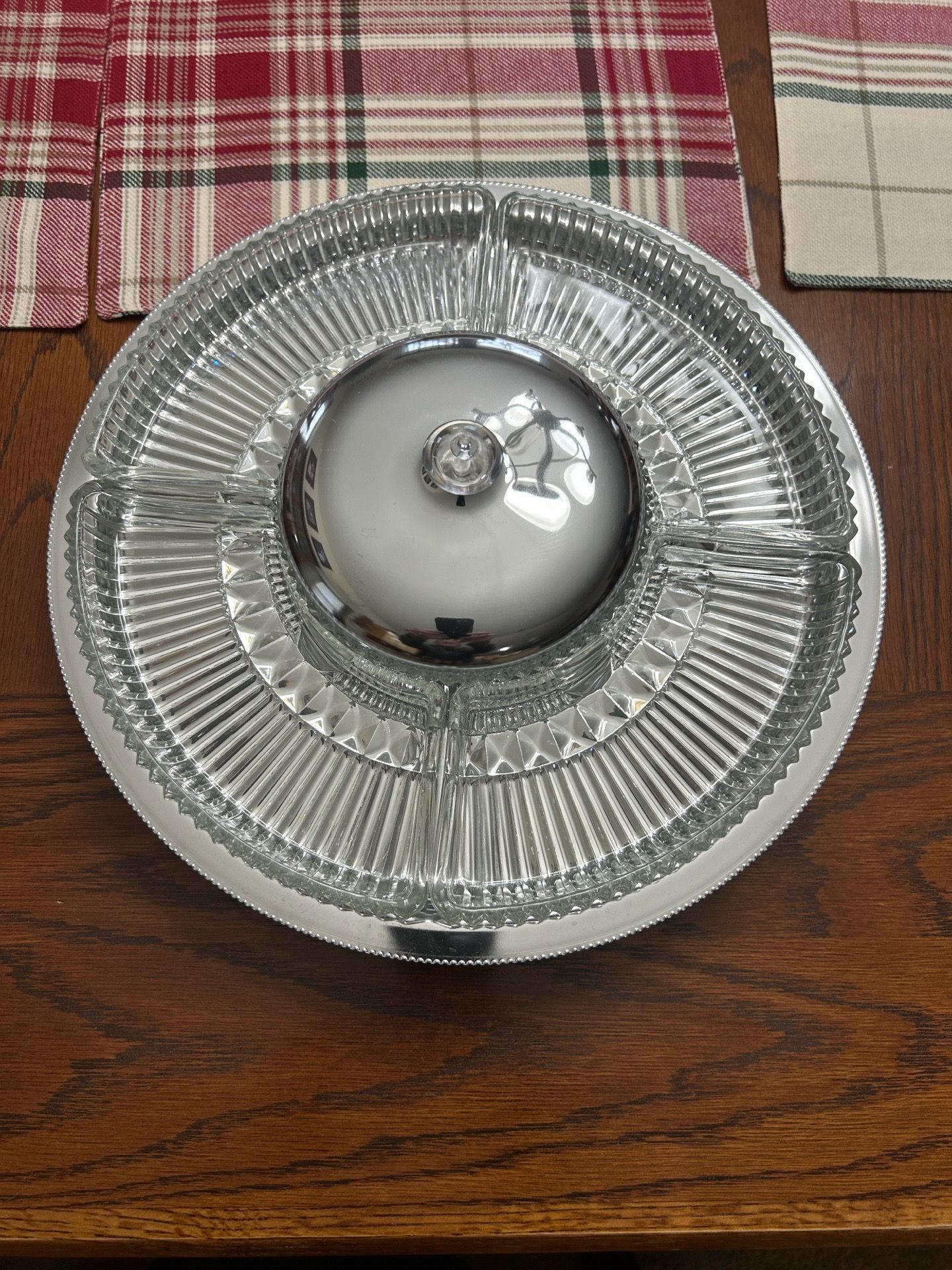 Kromex Relish Tray Lazy Susan
