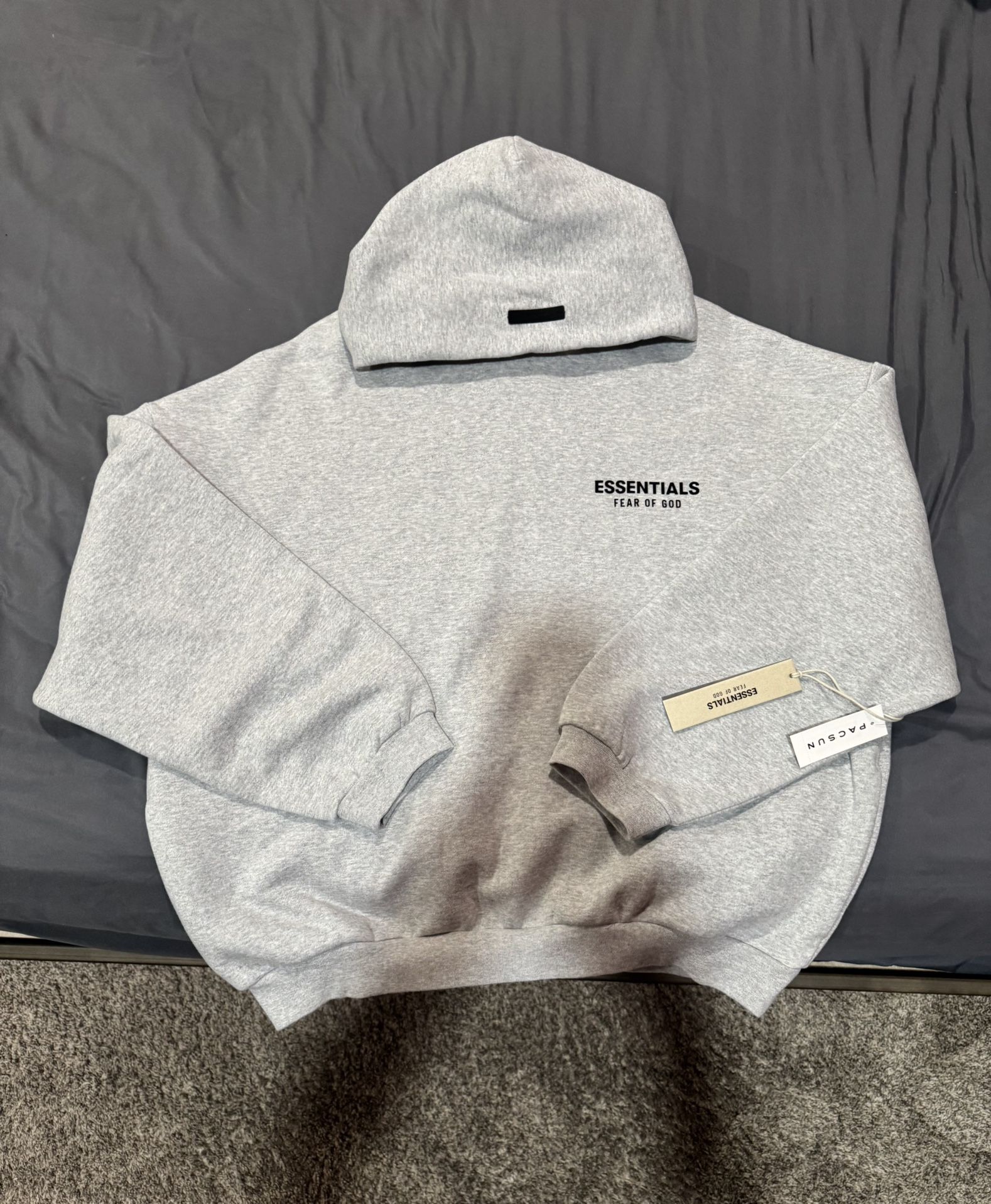 Fear of God Essentials Fleece Hoodie Il 'Light Heather Grey' Size Large