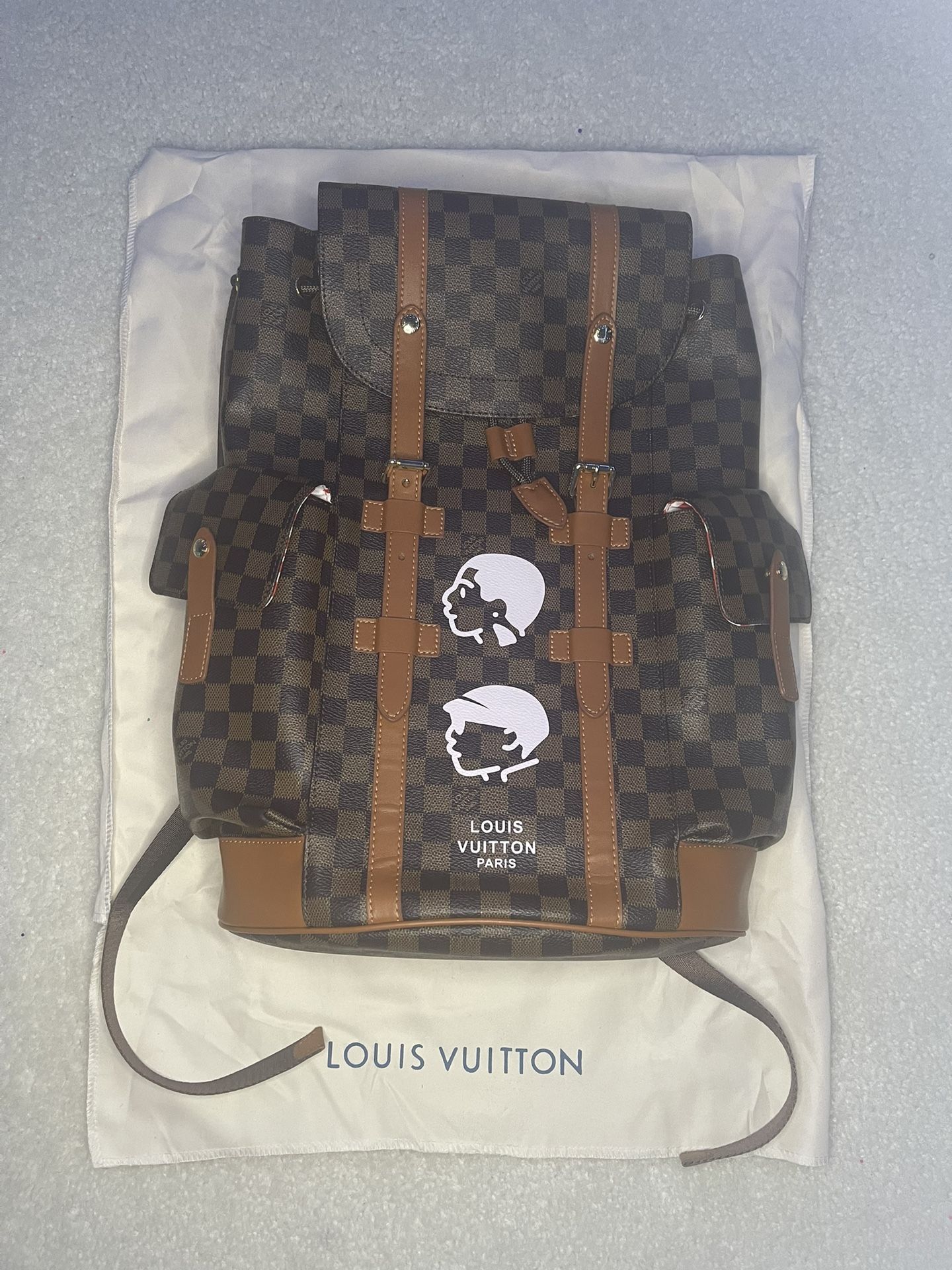 Pharrell & Nigo Lovis Vuitton Christopher Bag Damier Ebene Canvas