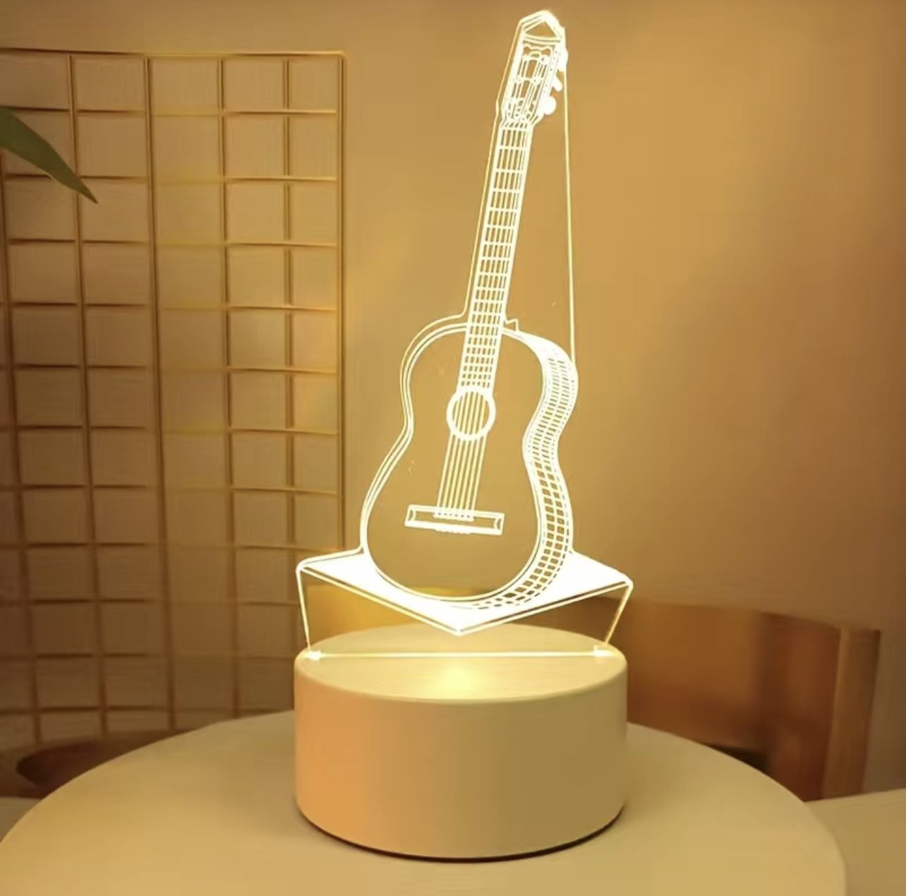 3D Optical Illusion Guitar Lamp