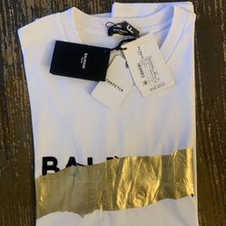 BALMAIN PARIS UNISEX MEDIUM  WHITE  - GOLD  COLOR 