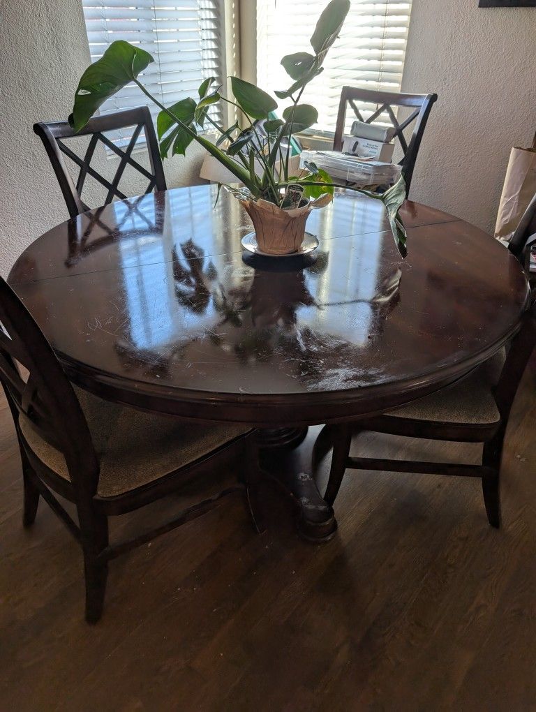 Dining Table With 6 Chairs And Extension Leaf 
