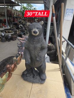 CONCRETE CEMENT BEAR STATUE 🐻 $180 EACH (30" INCH TALL)