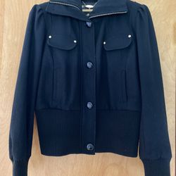 Black Guess Bomber Style Coat Size L