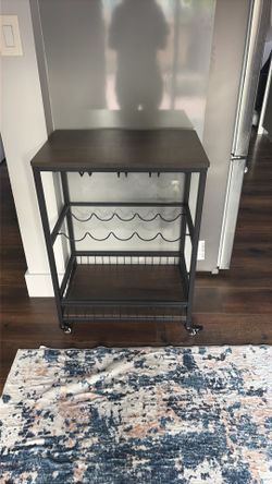 Rolling bar cart