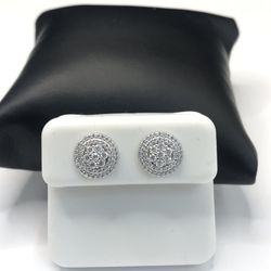 925 Sterling Silver 0.73CT MOISSANITE Screw Back Stud Earrings 