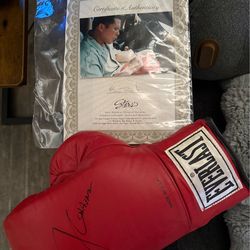 JV Chavez autographed boxing glove