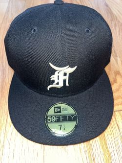 FEAR OF GOD FITTED BLACK SZ 71/8