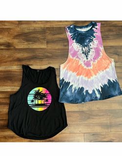 No Boundaries Tie Dye &Black Tank Top