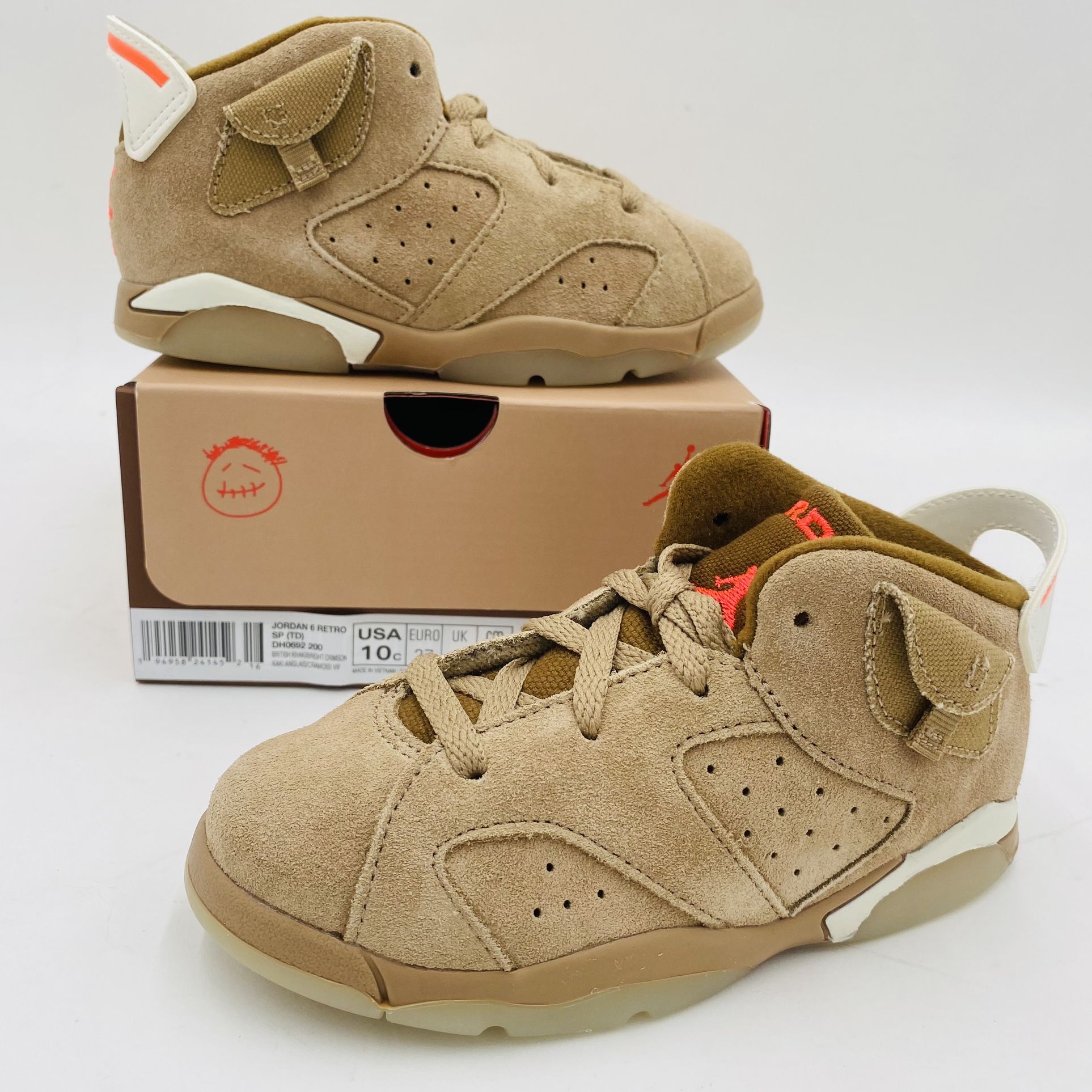 Nike Jordan Travis Scott British Khaki Toddler Size 10c