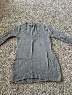 Gray Long Sleeve Top