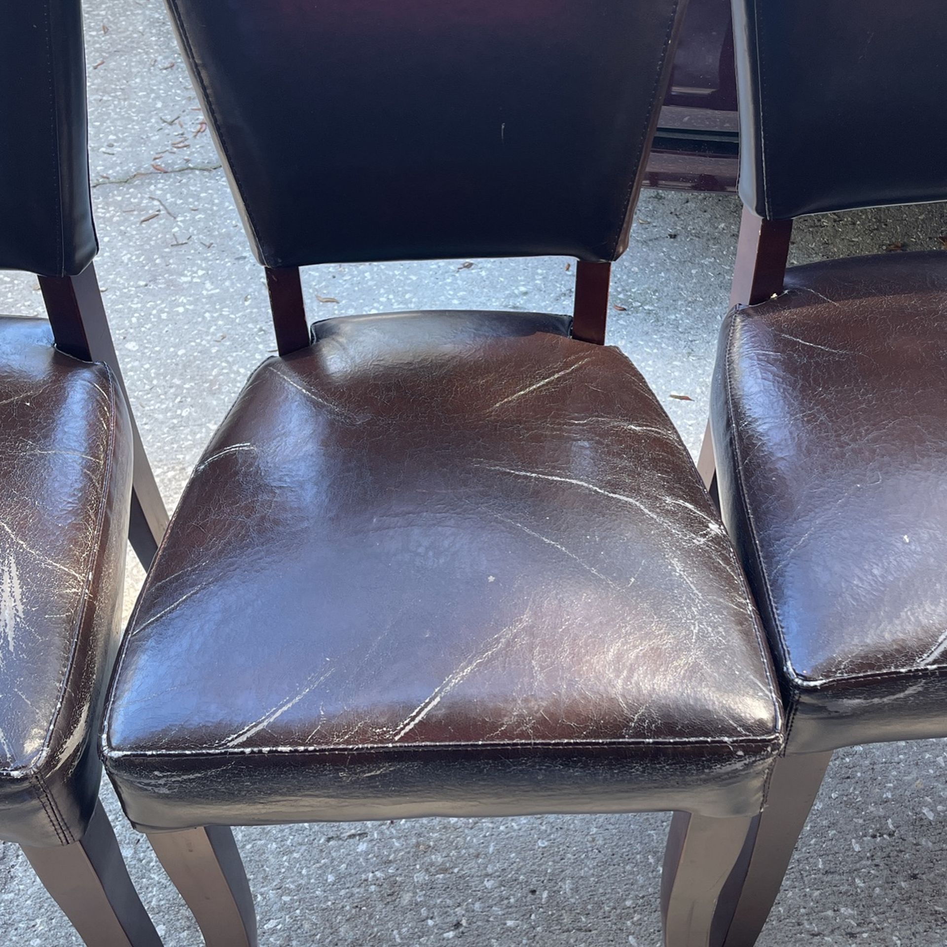 4 Padded dining chairs