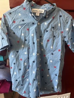 Boys 4th Of July Button Up Shirt 