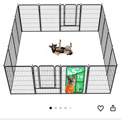 M-Rollick Unleashed Dog Playpen for Indoor, Yard, RV Camping, 45 inch 16 Panels for Large Dogs│Patented