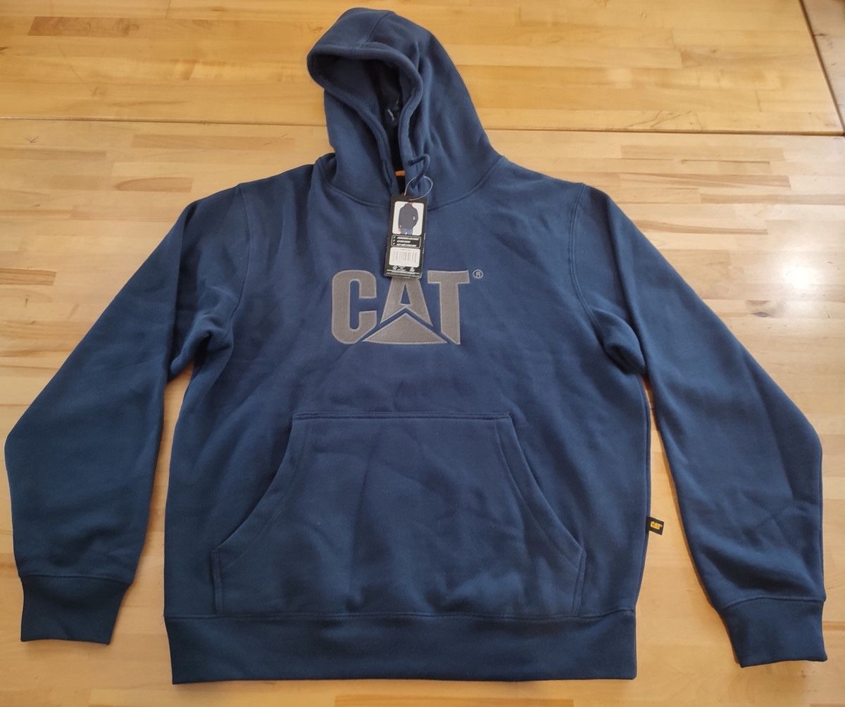New Mens CAT Navy Sweatshirt Size Medium 
