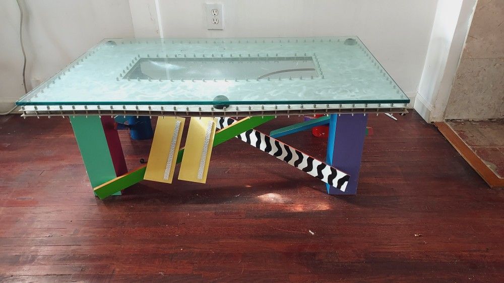 Memphis Peter Shire Todd Gray Aluminum Table C. 1983