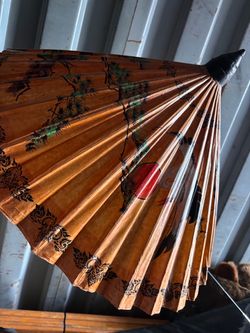 Decorative Asian Bamboo Parasol Umbrella