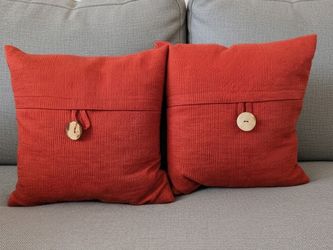 Set Of TWO Red/Burgundy Accent/Throw Pillows