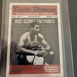 Wilt Chamberlain 100 Point Game Card