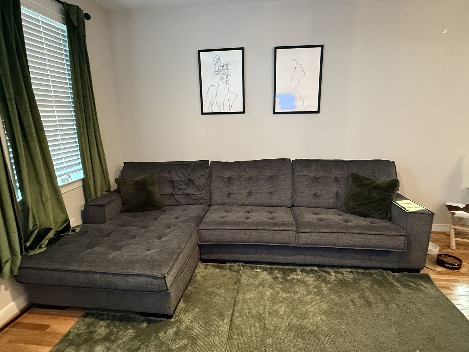 Grey sectional