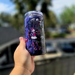 Monster high snowglobe 16oz cup lava lamp drip Libby style cup kid friendly