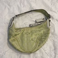 Coach Rare Lime Green Signature Bag