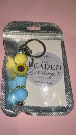 Sunflower Pot Keychain