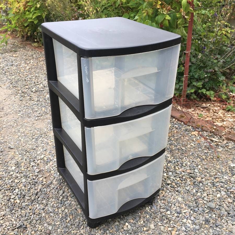 Rolling Swivel 3 Drawer Plastic Storage Organizing Cart