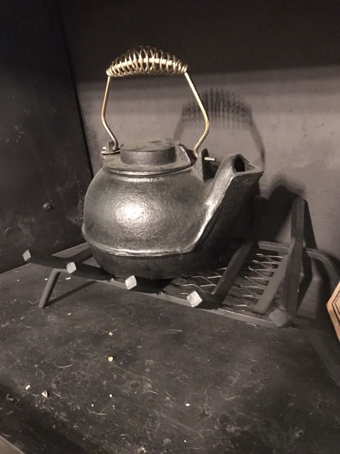 Cast iron tea kettle