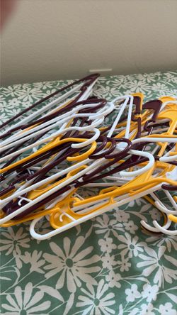 Hangers (57pc) - yellow, maroon, white