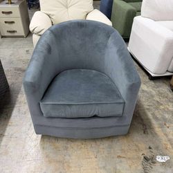 Swivel Accent Chair Armchair Upholstered Chair for Living Room, Fabric in Gray