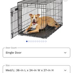 ***Reduced*** Large Size  24” X 36” Metal Dog Crate, Brand New