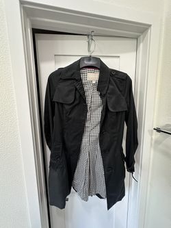 Women's Banana Republic Black Jacket Trench Coat Petite XS XSP