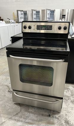 GE Electric Stove Stainless Steel GlassTop