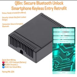 Bluetooth Smartphone Keyless Entry - Pre-Wired 3-Wire Install - Secure Unlock Only