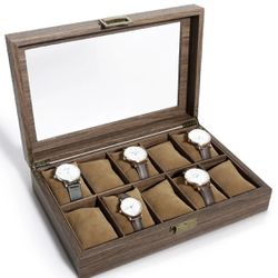 10 Watch- Wooden Watch Box (New)