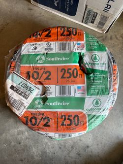 Southwire 250 ft 10/2 Gray Solid CU UF-B W/G Electrical Wire
