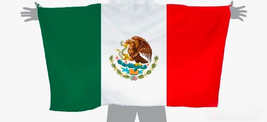Wearable Mexico Flag near Clayton and Craig